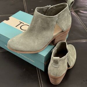TOMS Women's Ankle Booties - Grey Suede